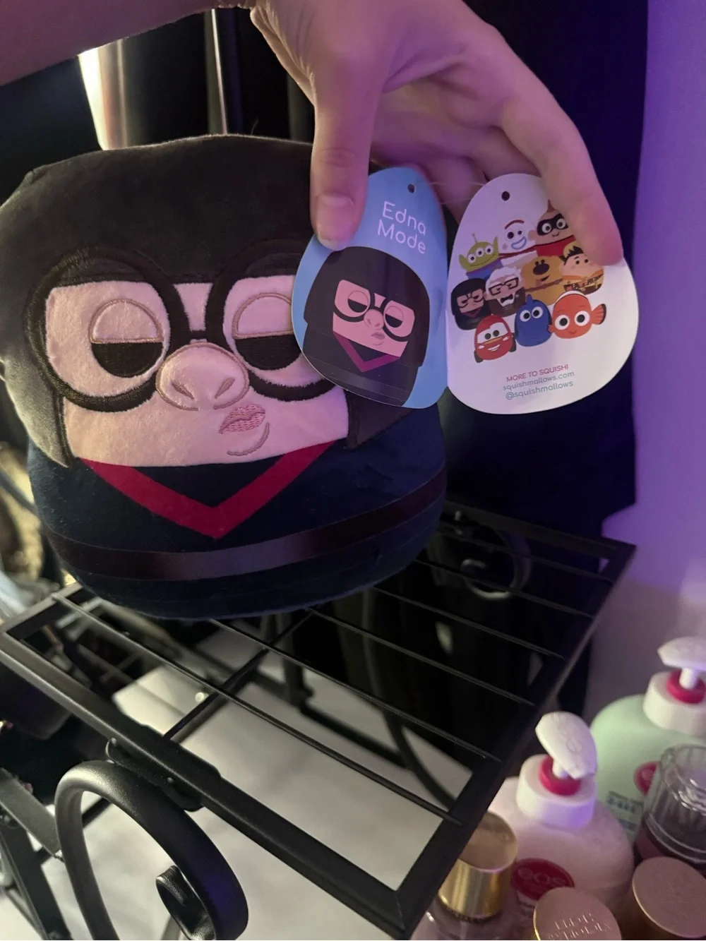 Disney Squishmallows Black Edna Mode plush Toy - Kid-Friendly Character Cushion